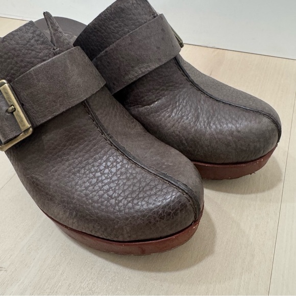 Korks by Kork Ease Mantha Women's 8 Brown Pebble Leather Heel Clog Buckle - Picture 7 of 15